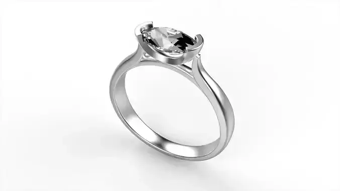 Oval Diamond Engagement Ring All Size