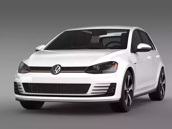 Volkswagen Golf GTI 5 door 2015 3D model