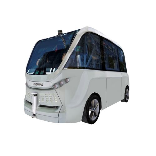 Driverless shuttle bus Navya Arma low polygon Low-poly 3D model