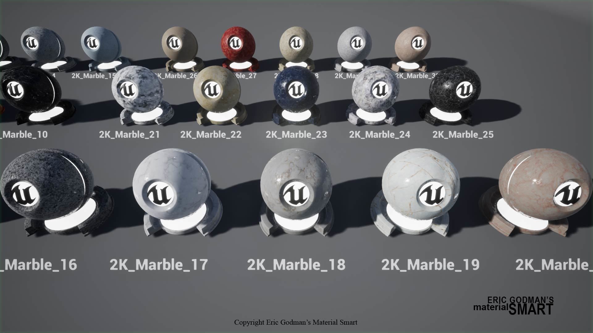 Marble World Aligned Materials 3D model_5