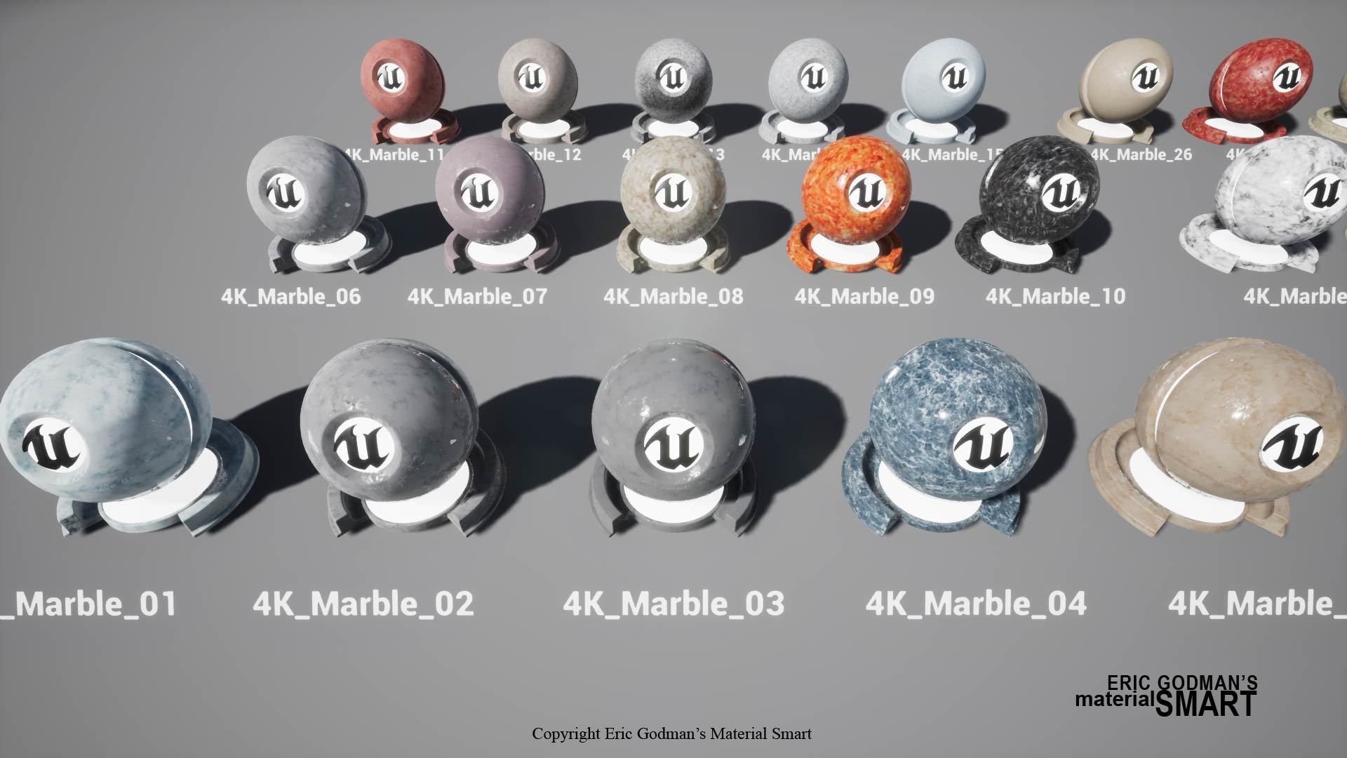 Marble World Aligned Materials 3D model_4