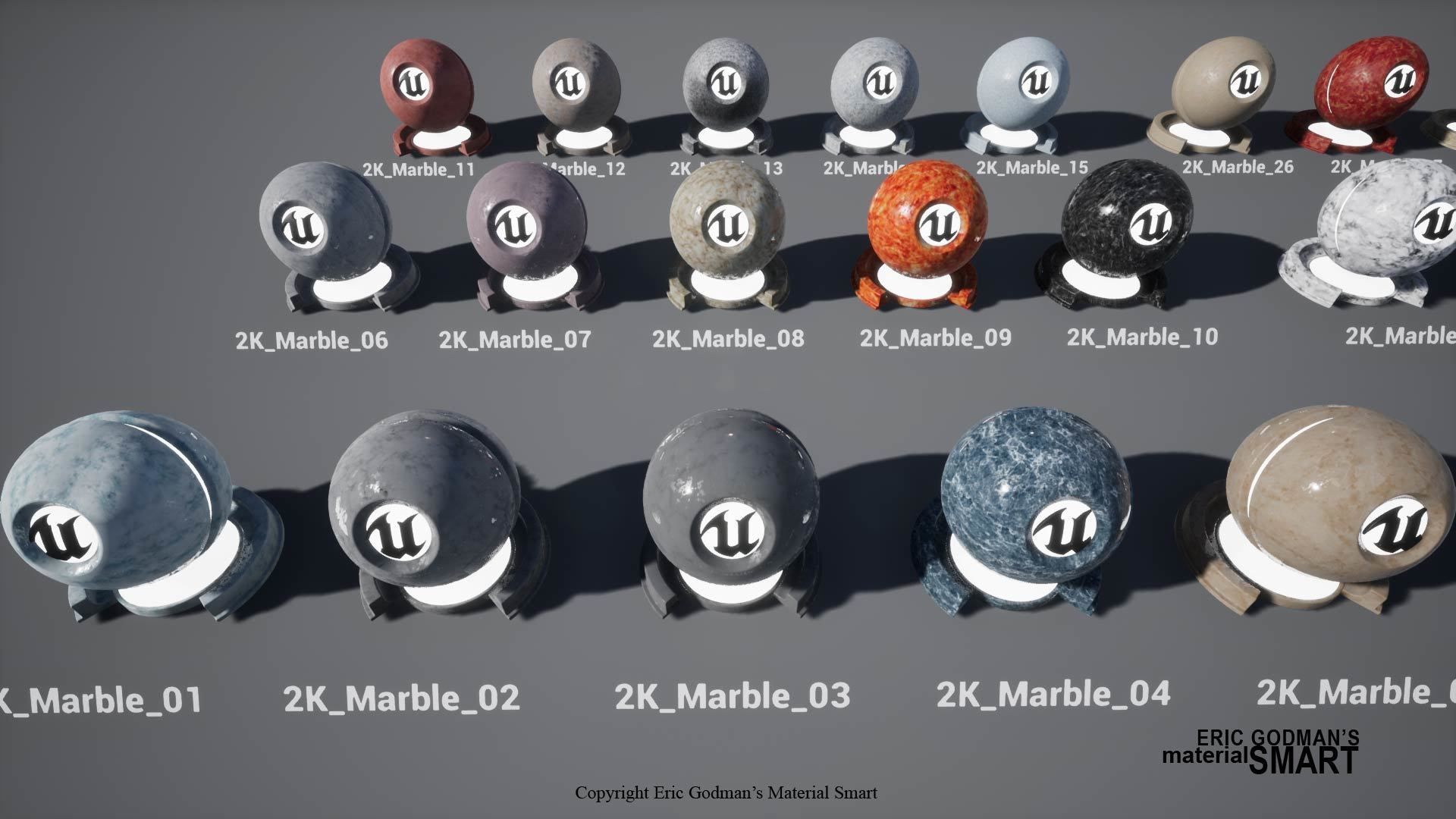 Marble World Aligned Materials 3D model_3