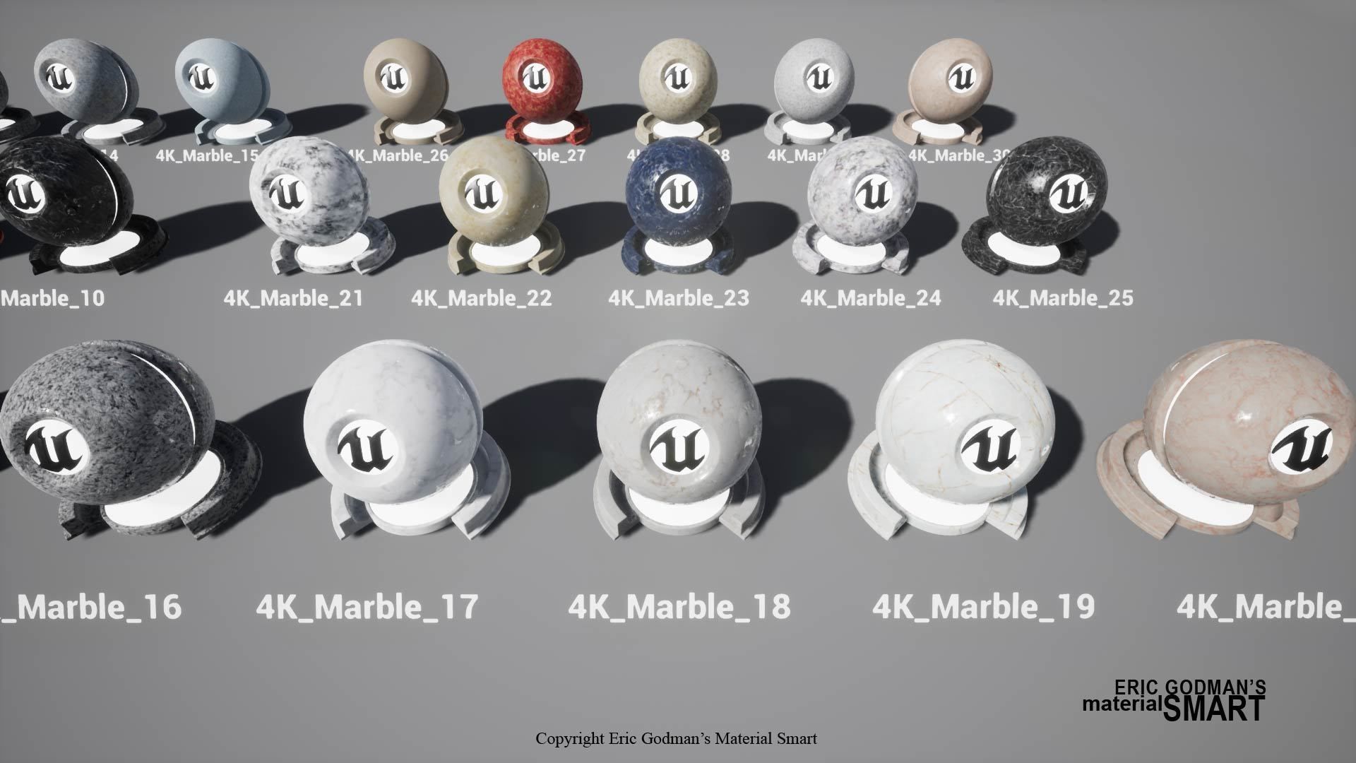 Marble World Aligned Materials 3D model_1