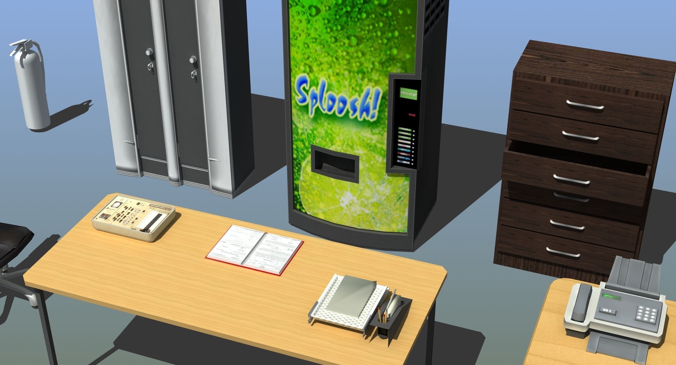 Office Furniture Collection 3D model_7