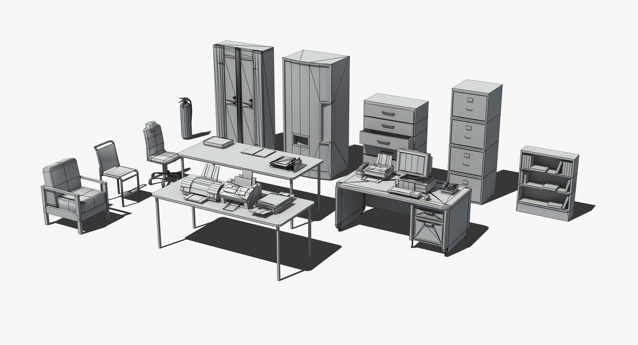 Office Furniture Collection 3D model_14