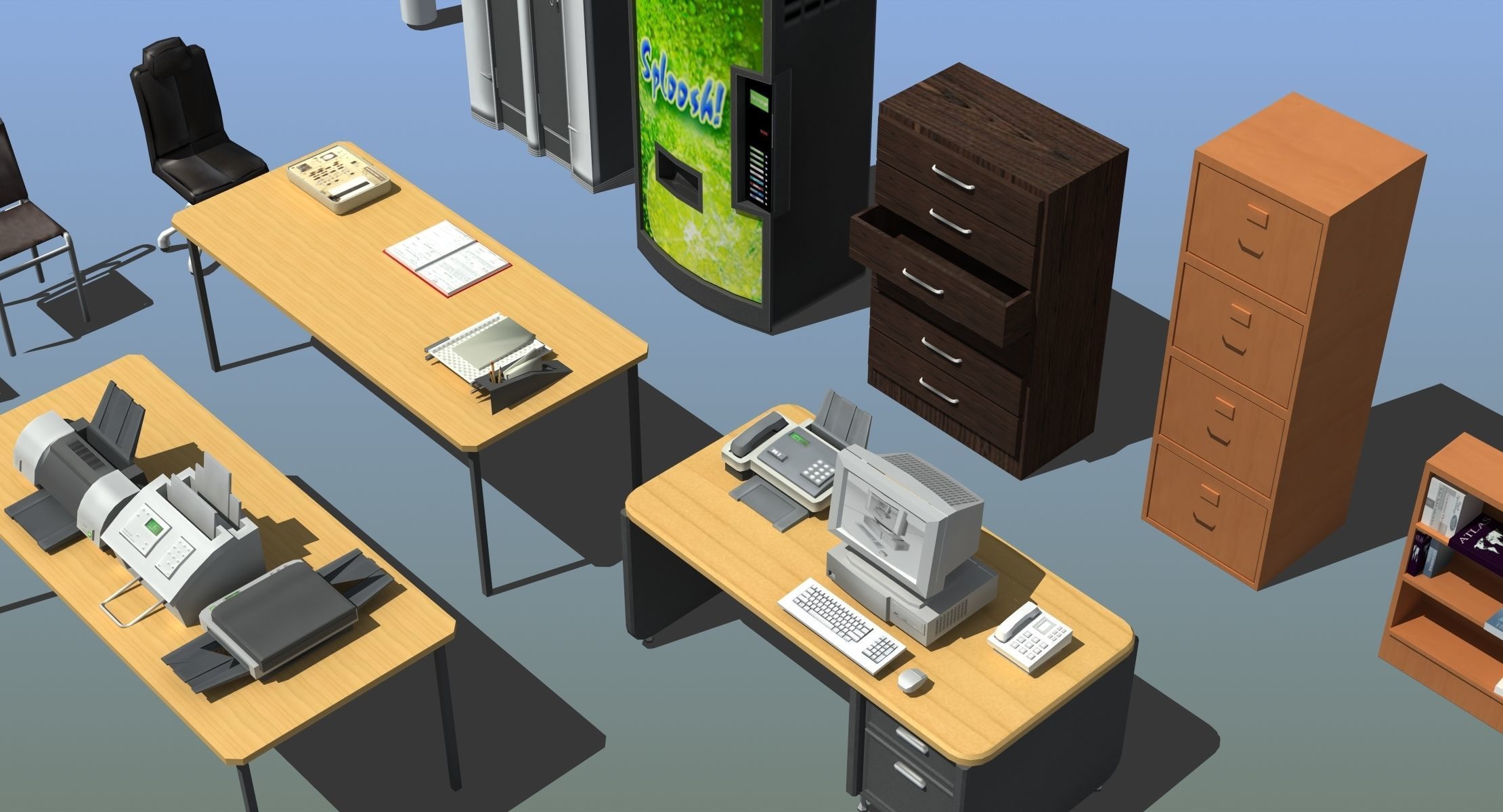 Office Furniture Collection 3D model_1