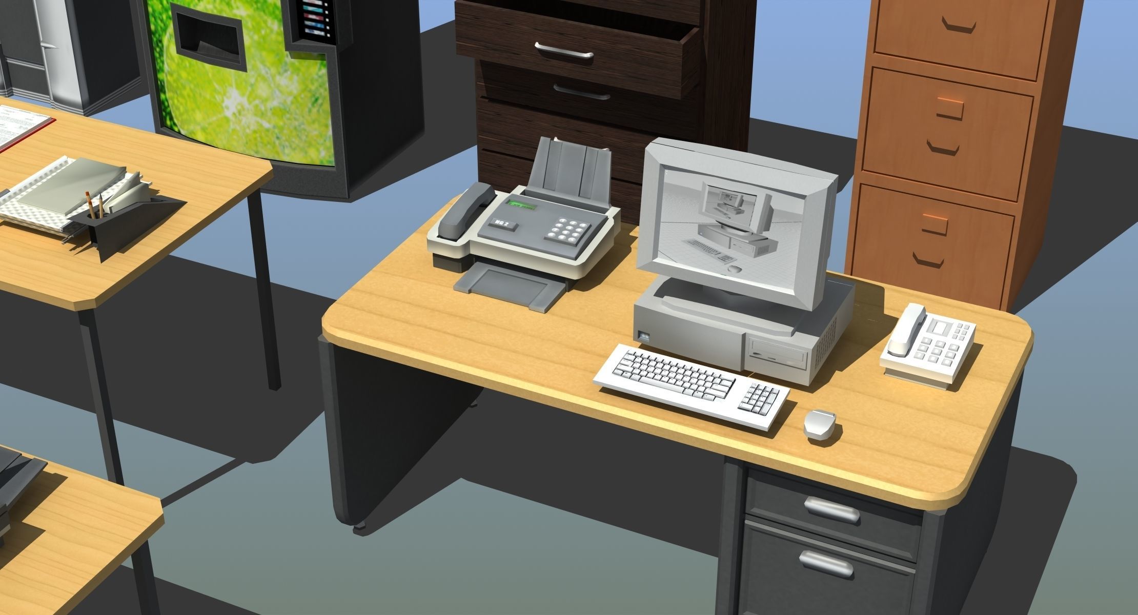 Office Furniture Collection 3D model_6