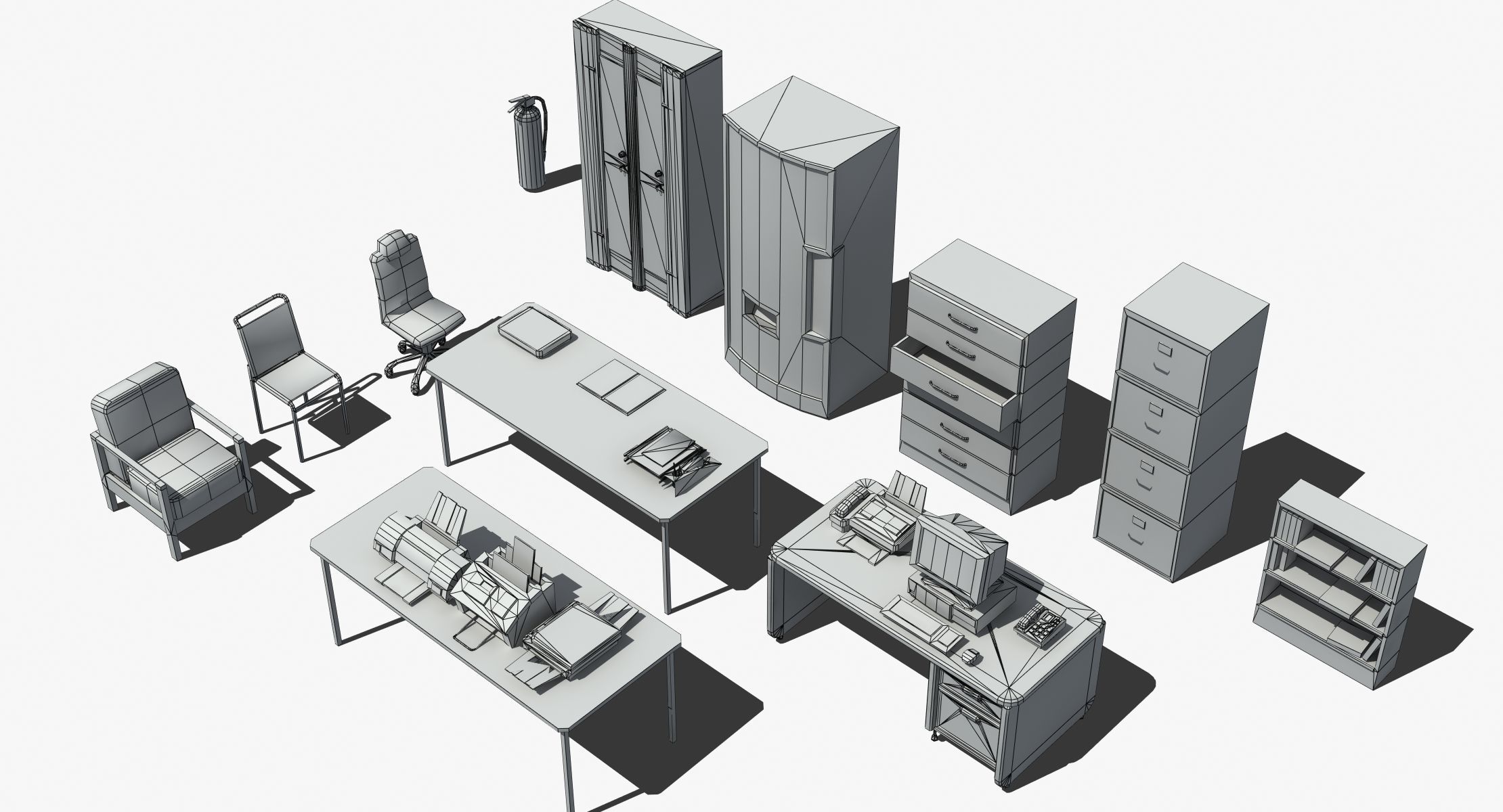 Office Furniture Collection 3D model_11