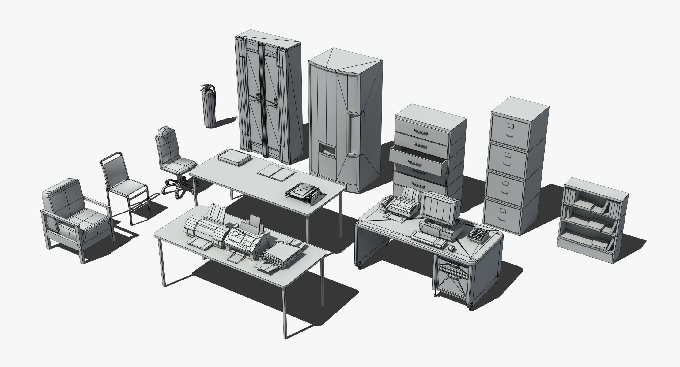 Office Furniture Collection 3D model_13