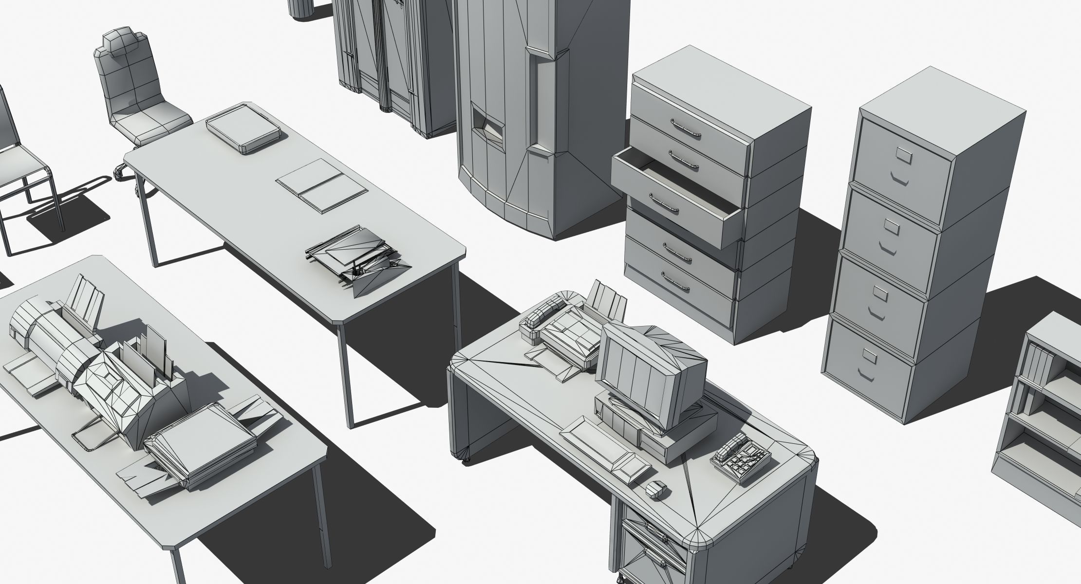 Office Furniture Collection 3D model_12