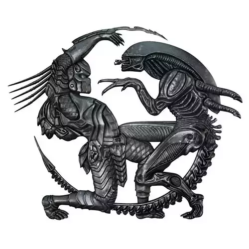 A V P aliens vs predator metal wall art 3D print model