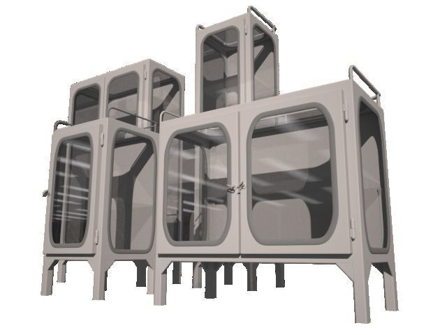 Set of Doctors cabinets 3D model_6