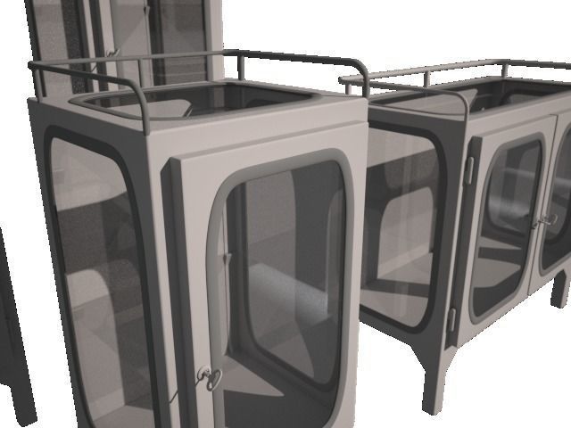 Set of Doctors cabinets 3D model_4