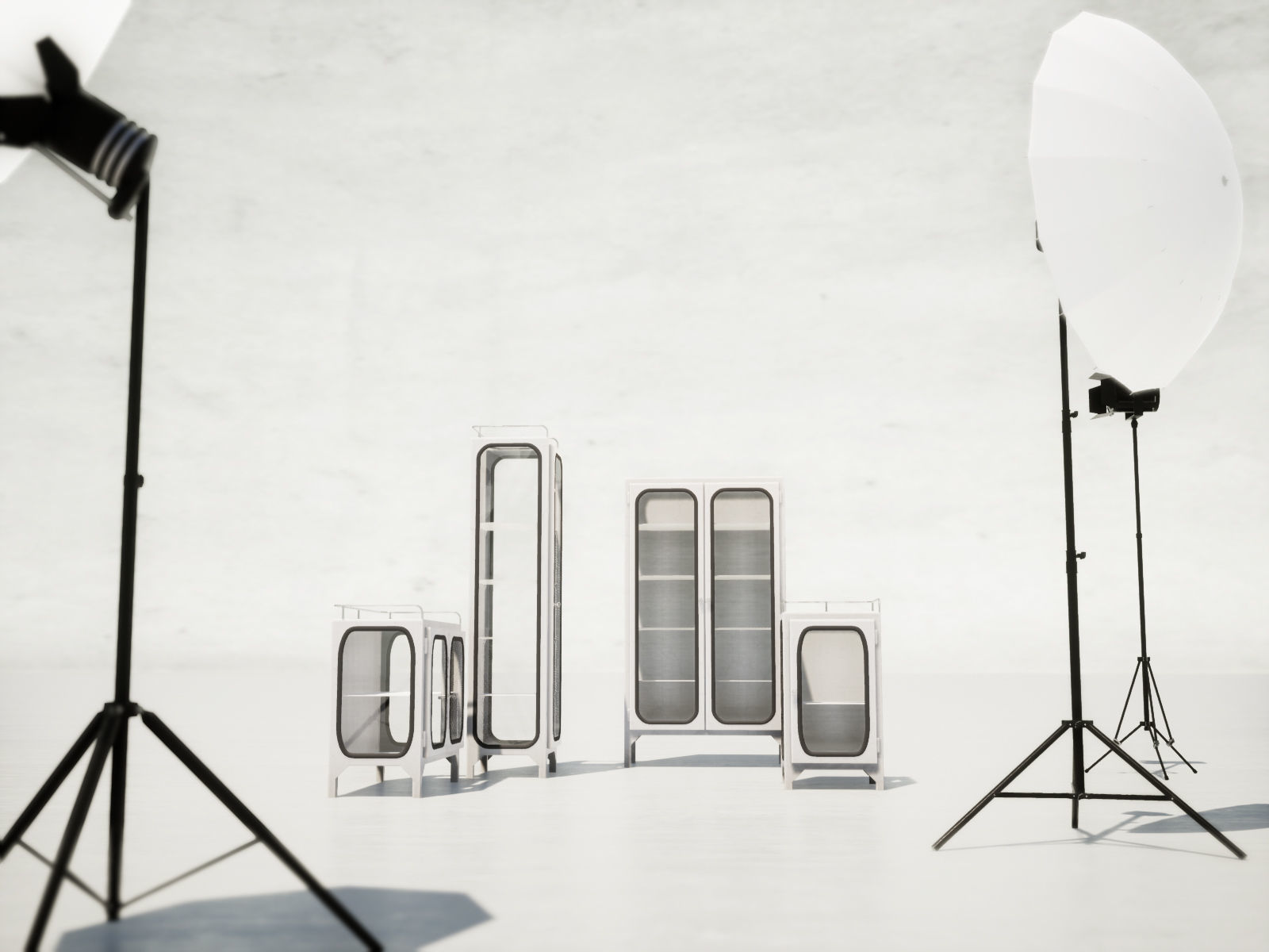 Set of Doctors cabinets 3D model_1