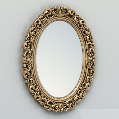 Oval mirror frame 001 3D model