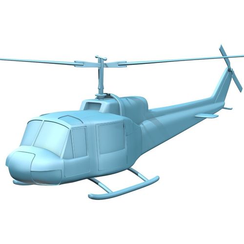 Bell 204 UH-1B Iroquis Huey 3D print model