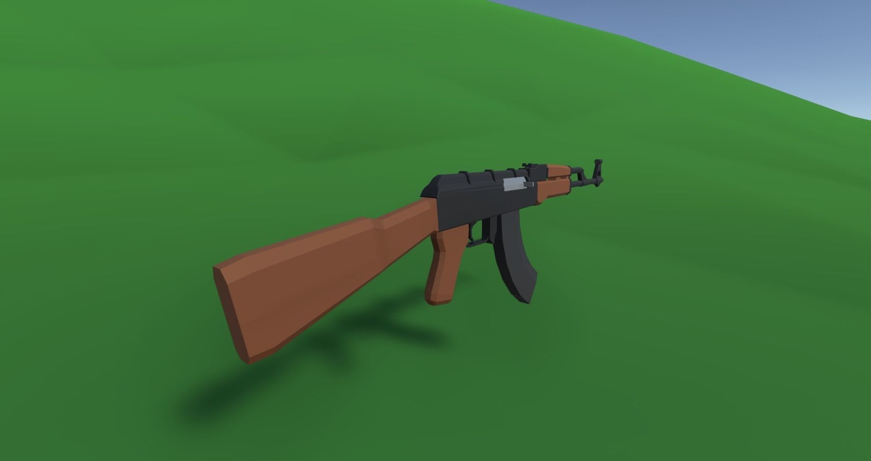 AK47 Lowpoly Kalashnikov Low-poly 3D model_5