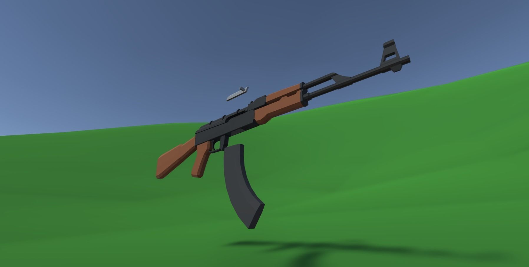 AK47 Lowpoly Kalashnikov Low-poly 3D model_6