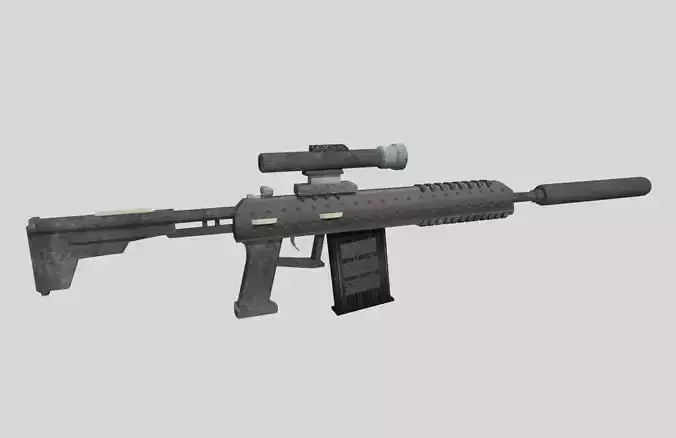 no brand low poly sniper rifle