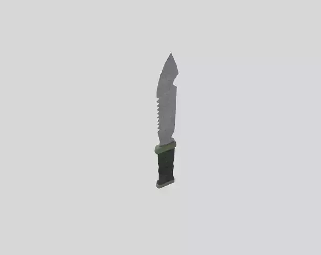 low poly military knife
