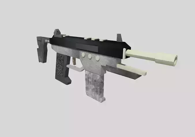 no brand low poly submachine gun 1
