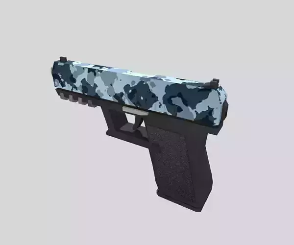 no brand low poly handgun 1
