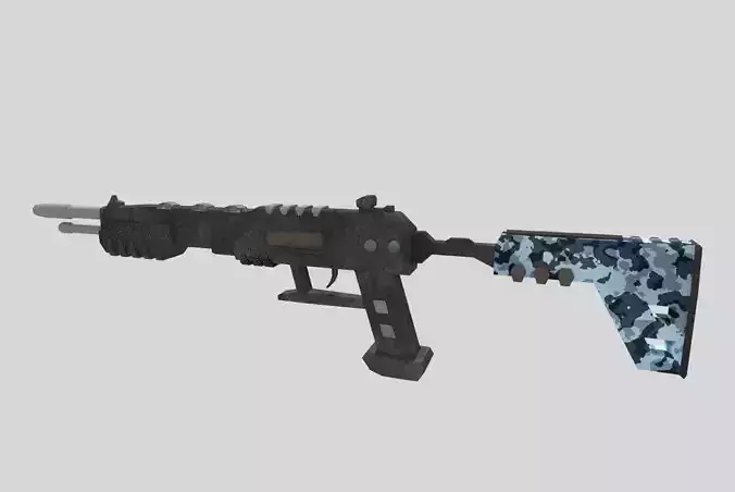 no brand low poly shotgun 1