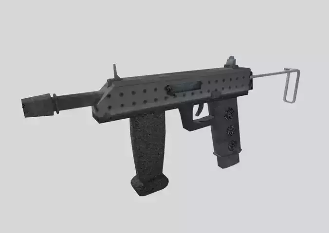 no brand low poly submachine gun 2