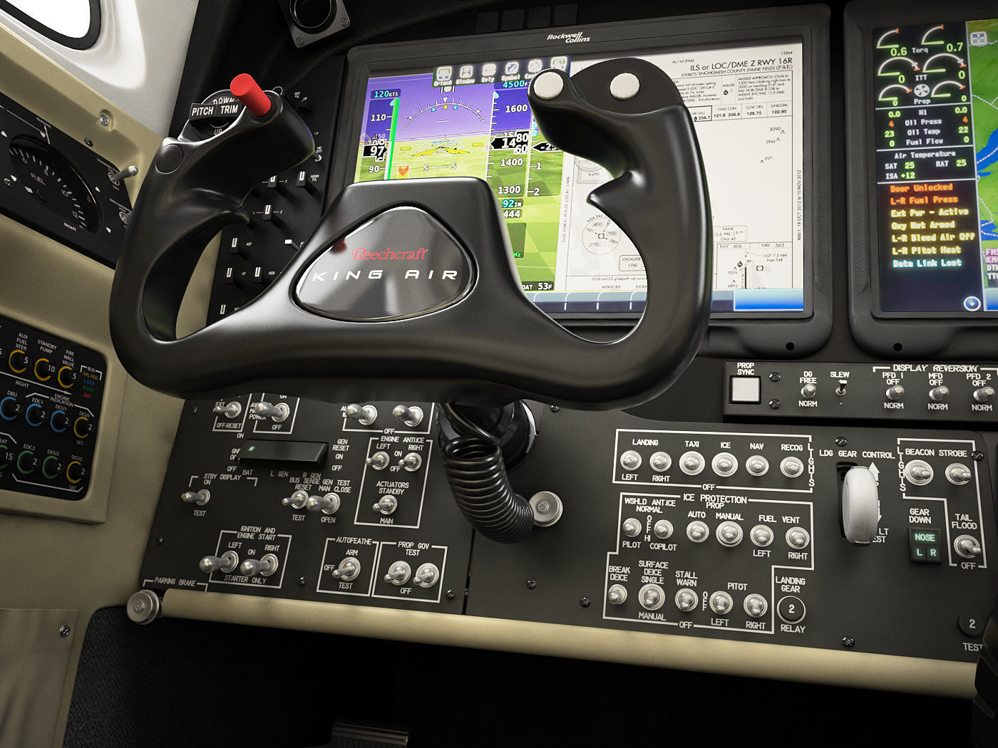 Beechcraft King Air c90gtx interior 3D model_10