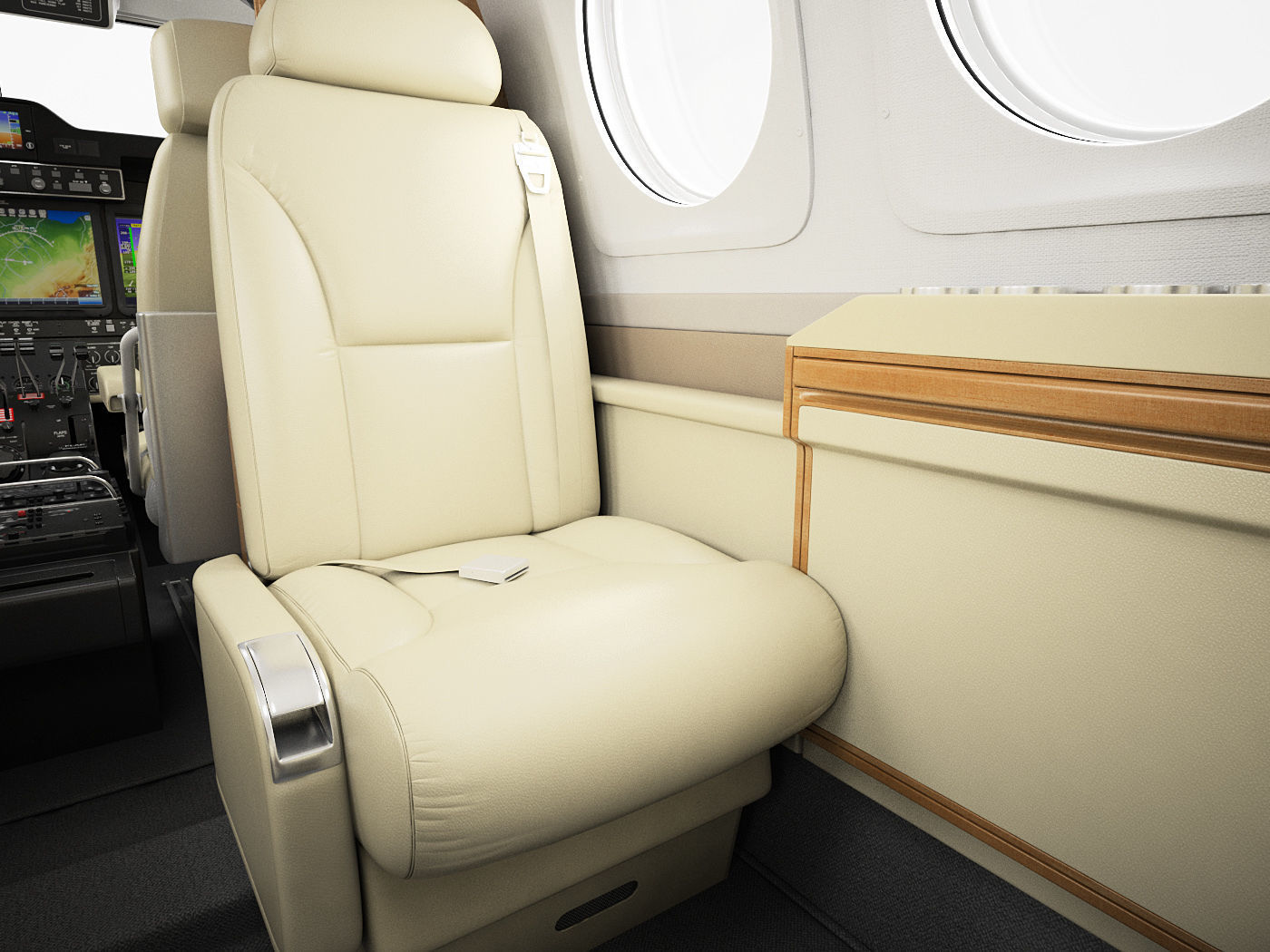 Beechcraft King Air c90gtx interior 3D model_14