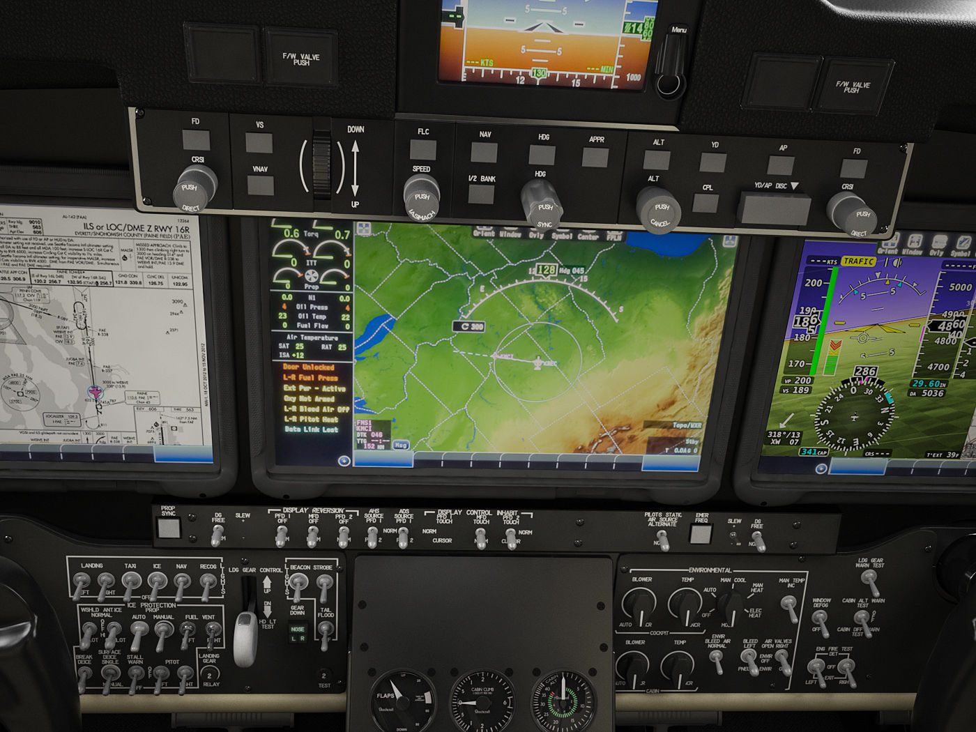 Beechcraft King Air c90gtx interior 3D model_5