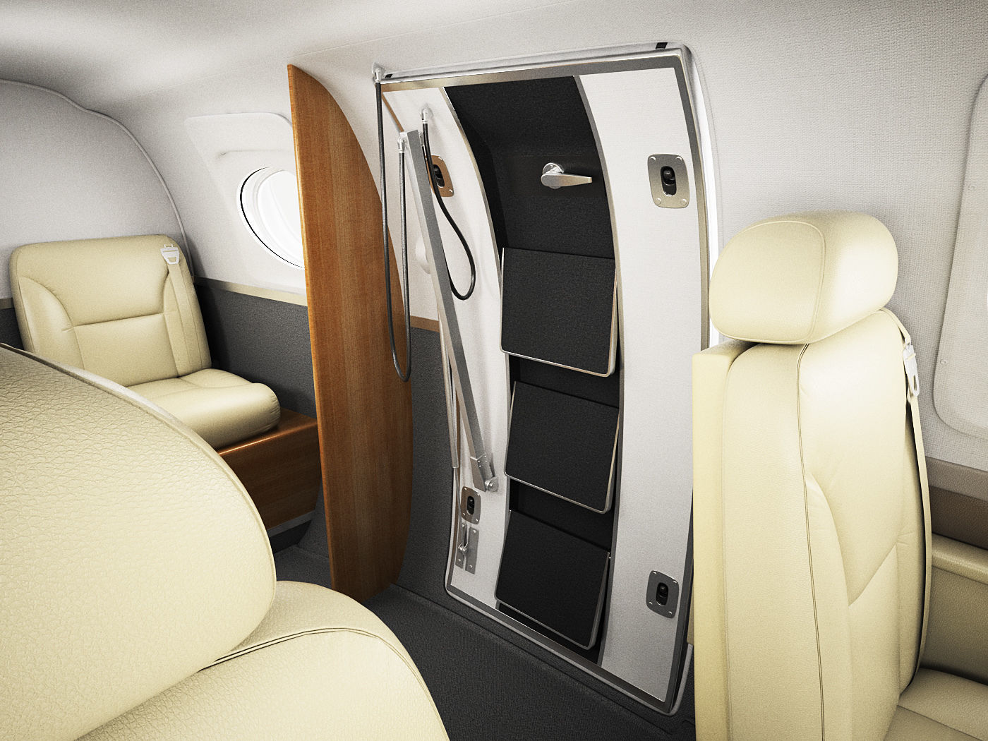 Beechcraft King Air c90gtx interior 3D model_15