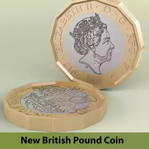 New British Pound Coin 3D model