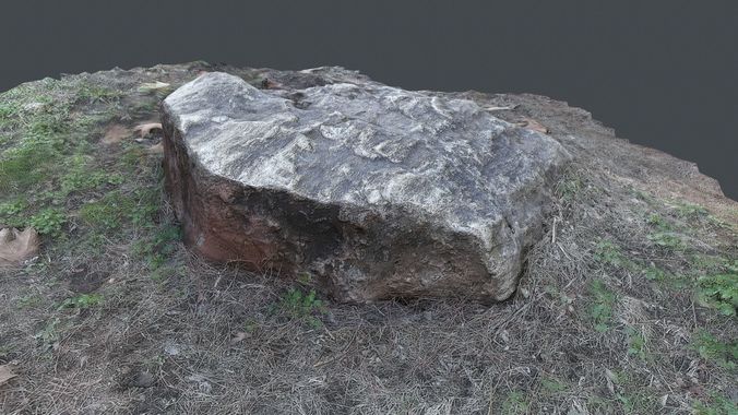 Big rock photoscanned Low-poly 3D model