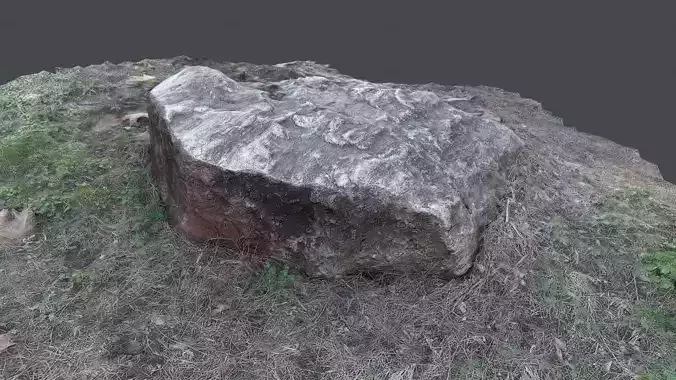 Big rock photoscanned Low-poly 3D model