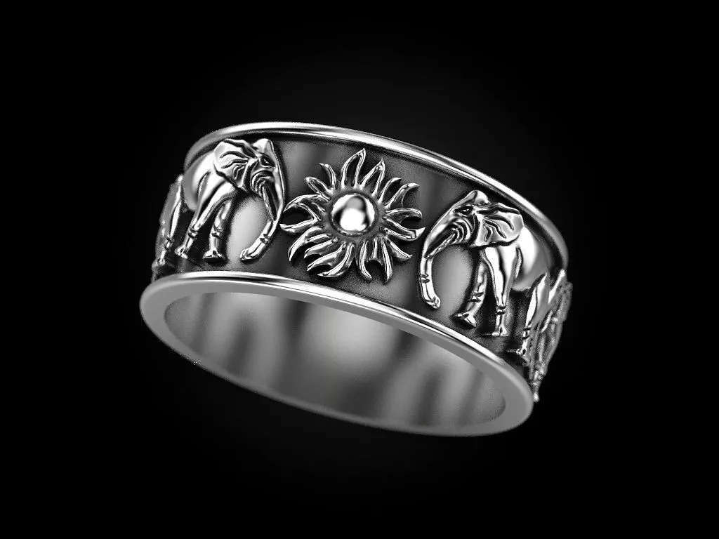 Ring of elephants go to the sun Updated 3D print model