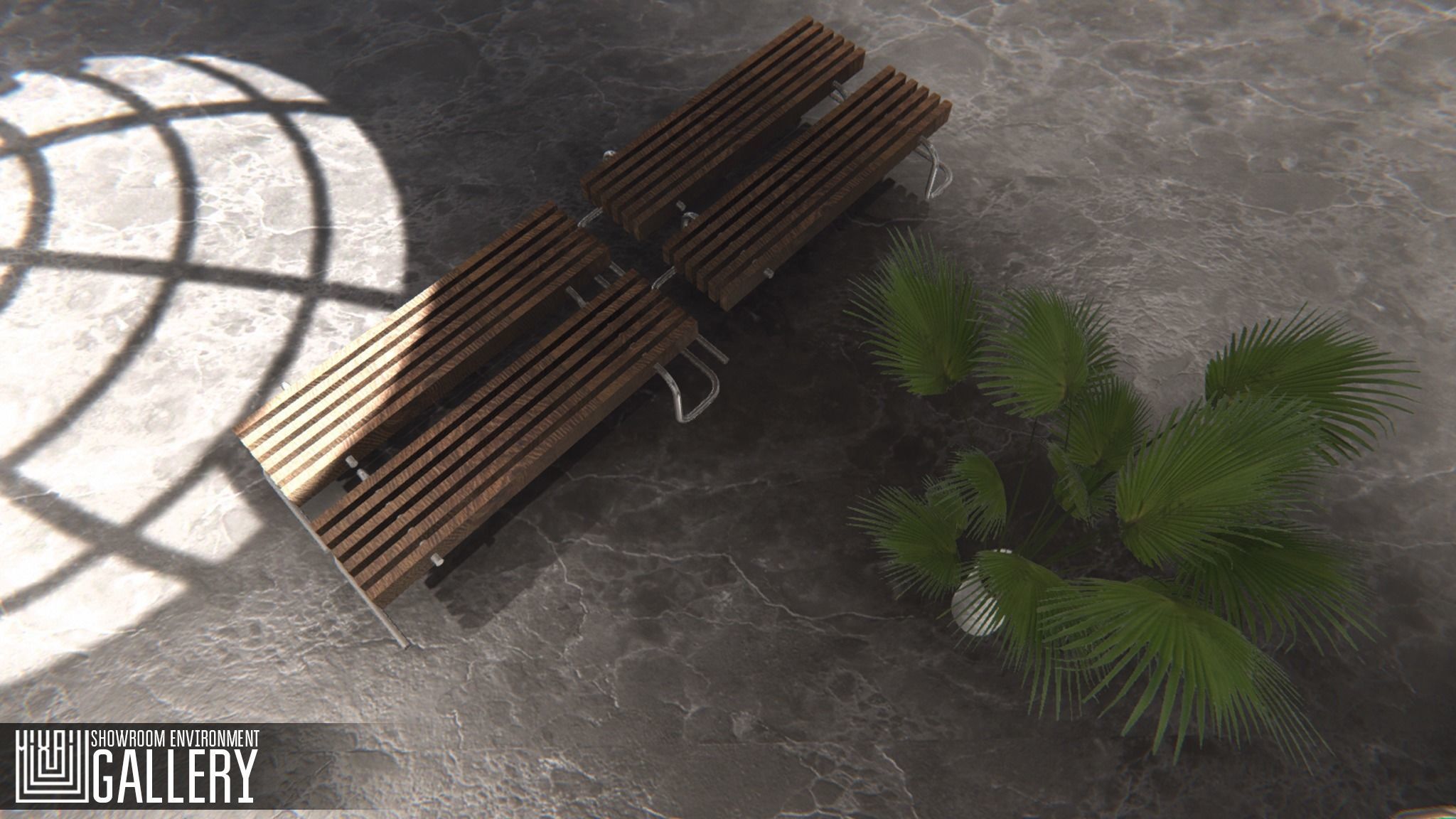 Showroom Environment - gallery Low-poly 3D model_9