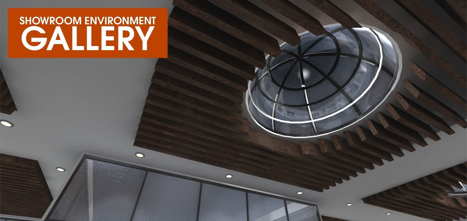 Showroom Environment - gallery Low-poly 3D model_15