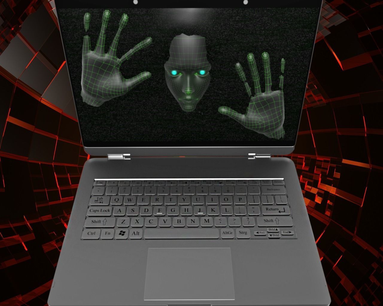 Living in a digital world 3D model_2