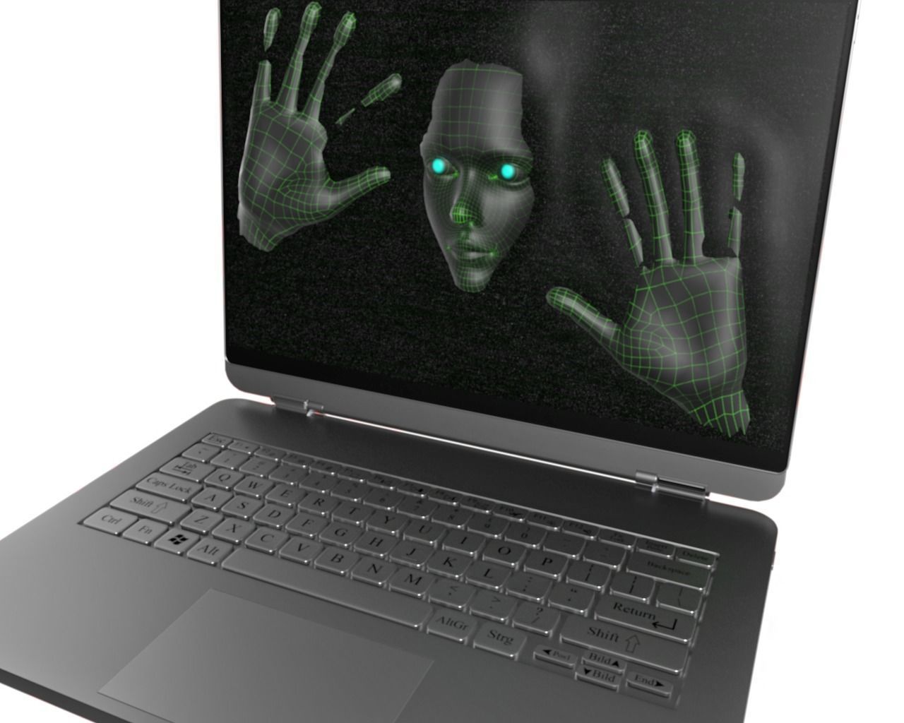 Living in a digital world 3D model_1