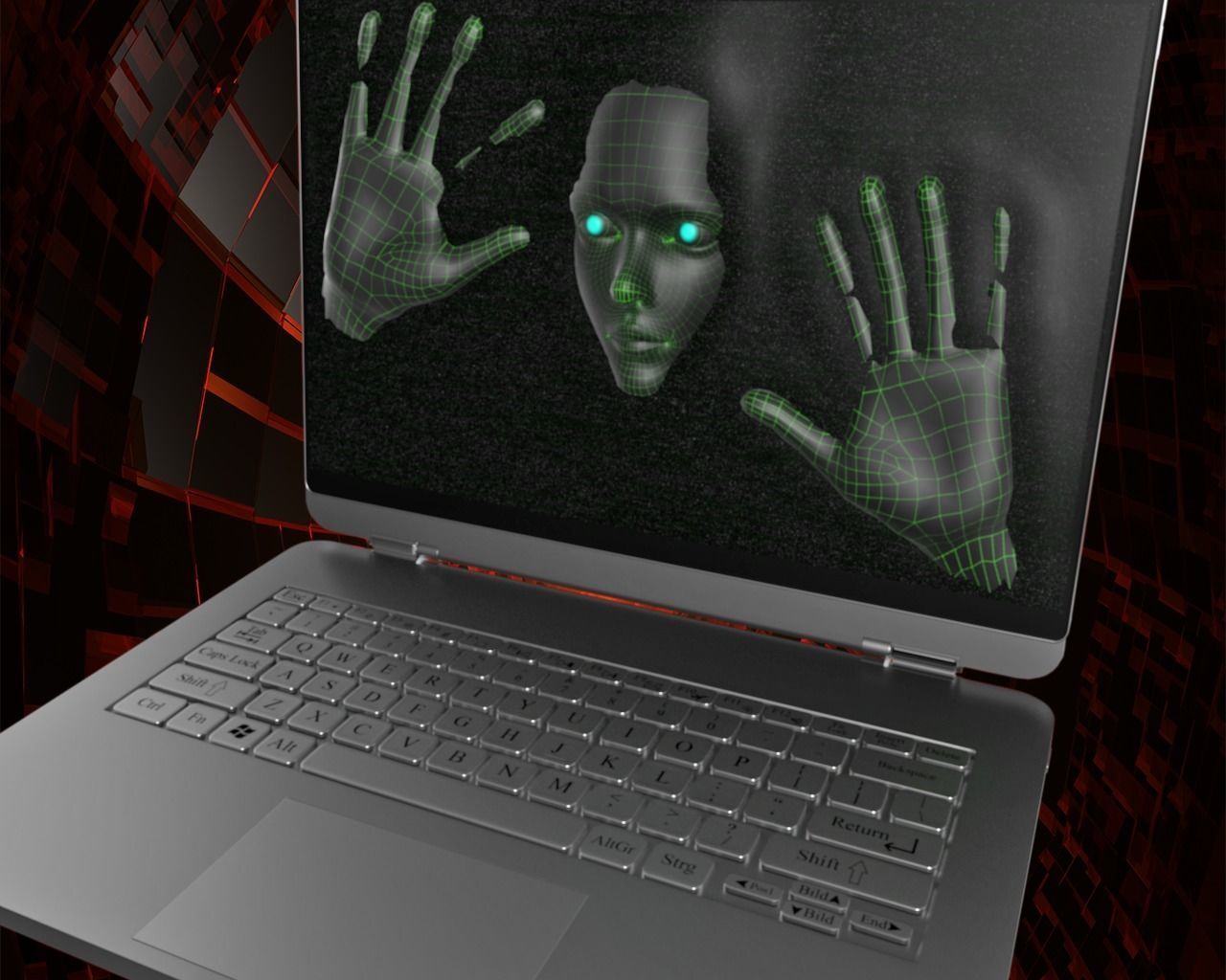 Living in a digital world 3D model_4