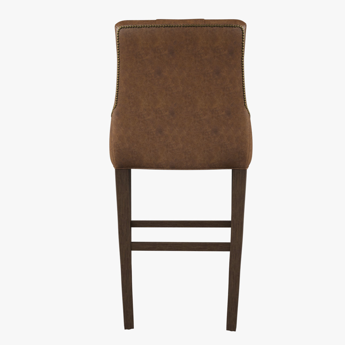 Restoration Hardware Martine Tufted Leather Stool  3D model_2
