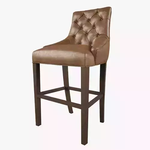 Restoration Hardware Martine Tufted Leather Stool  3D model