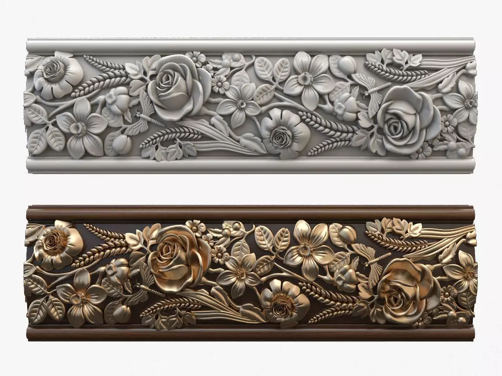 Moulding gold and silver decorative 3D print model