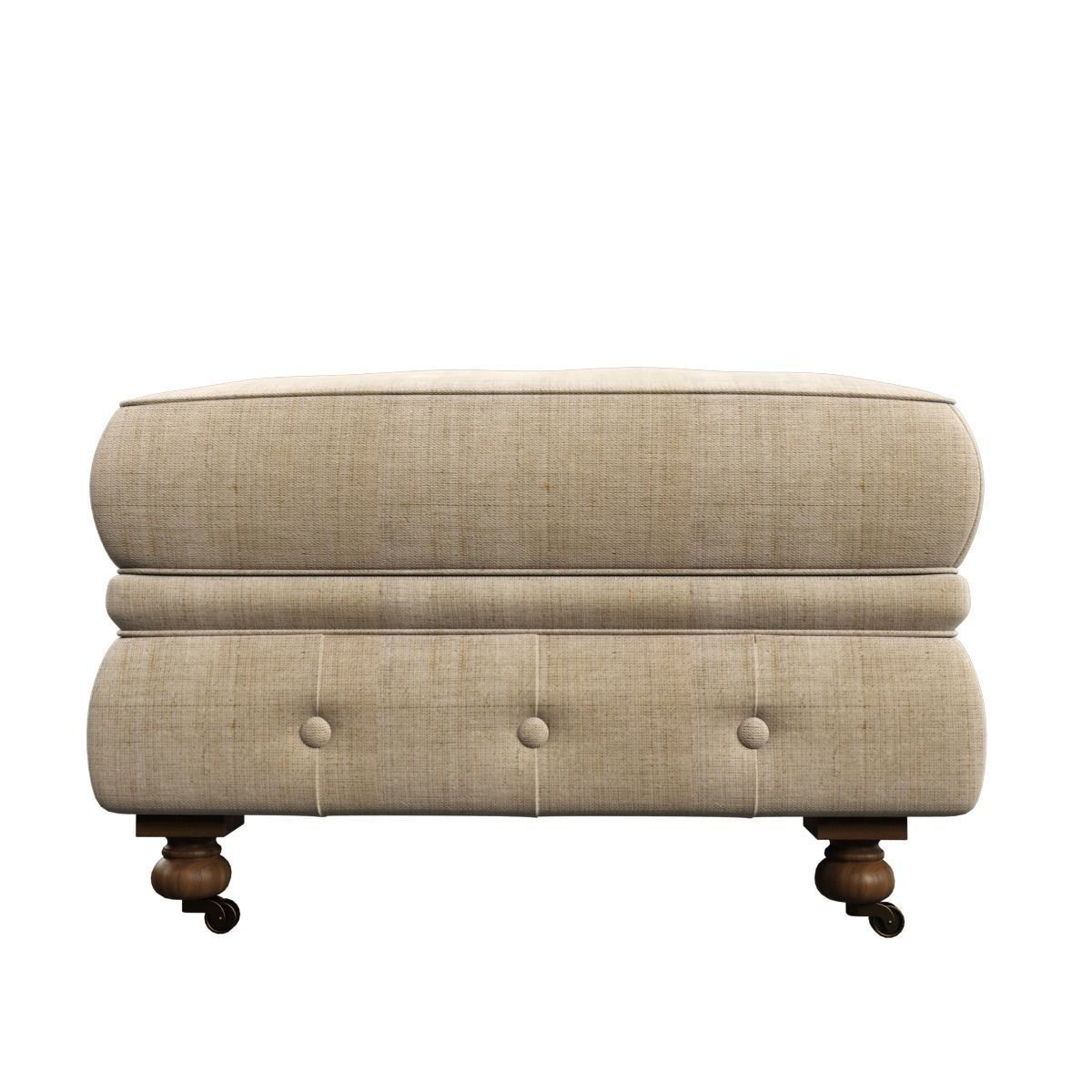  Restoration Hardware Kensington Upholstered Ottoman  3D model_2