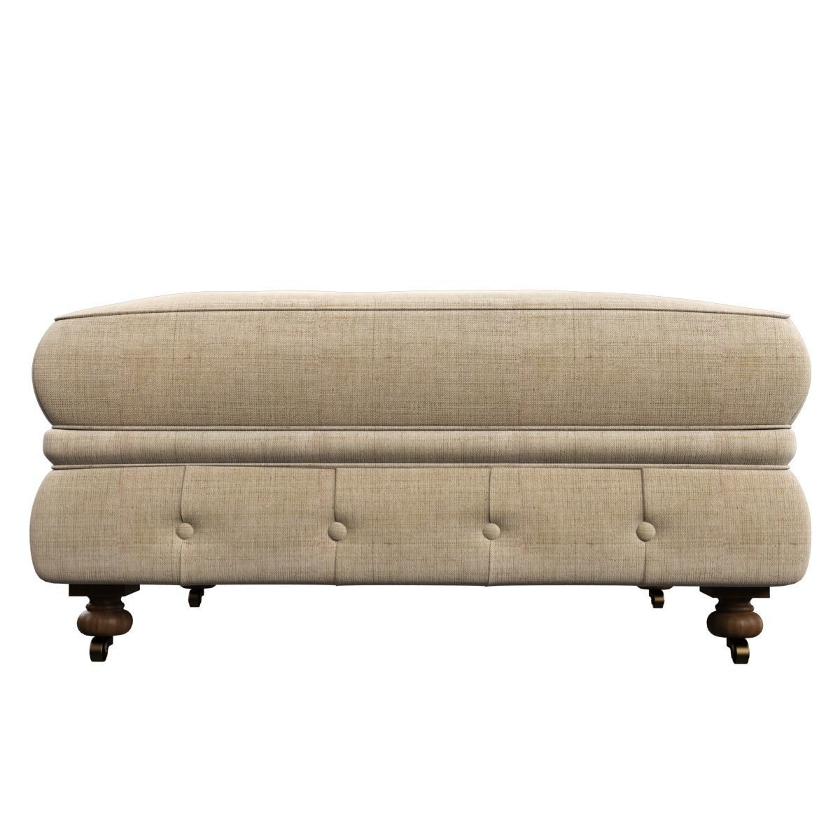  Restoration Hardware Kensington Upholstered Ottoman  3D model_1