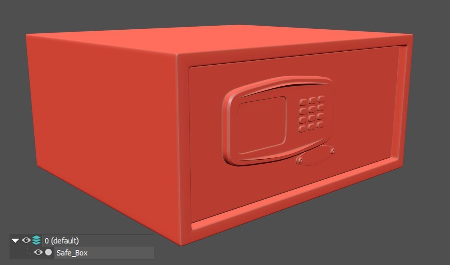 Room Safe Box WA1029B Low-poly 3D model_2
