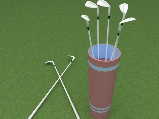 golf stick Free low-poly 3D model
