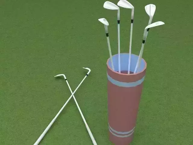 golf stick Free low-poly 3D model