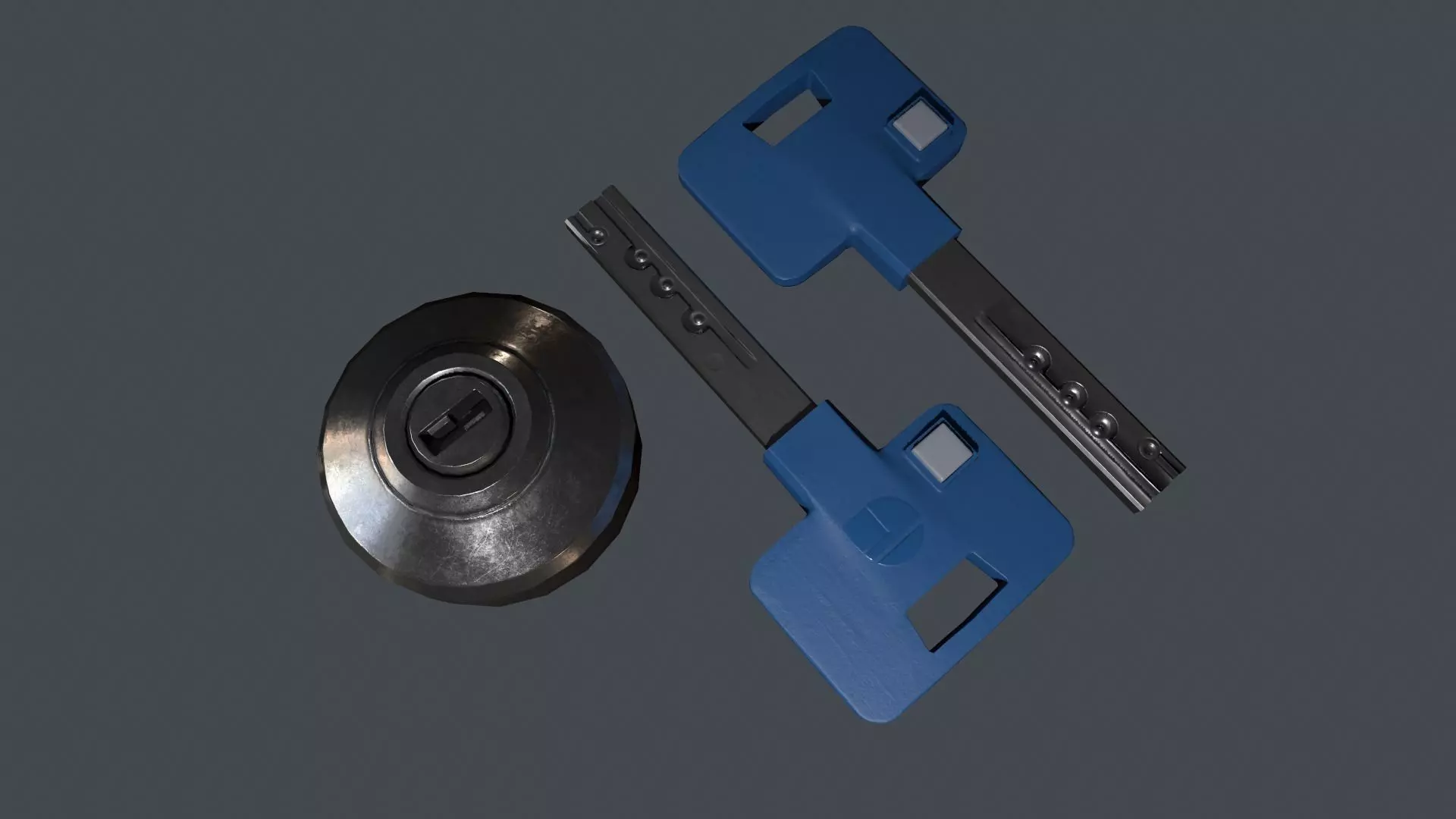 Key and Key Hole free VR   AR   low-poly 3d model Free low-poly 3D model_0